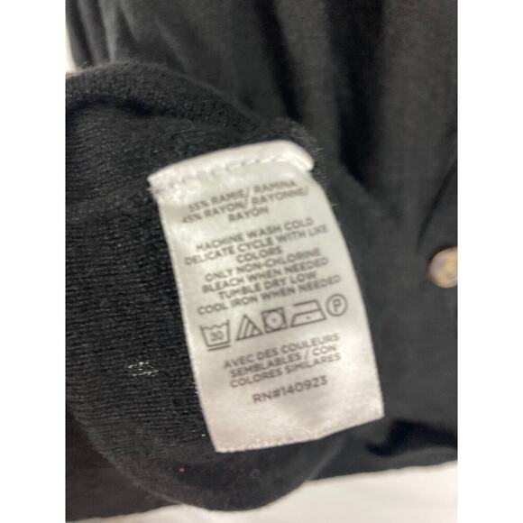 Ann Taylor LOFT Button Up Black Cardigan Size Small - Picture 3 of 7